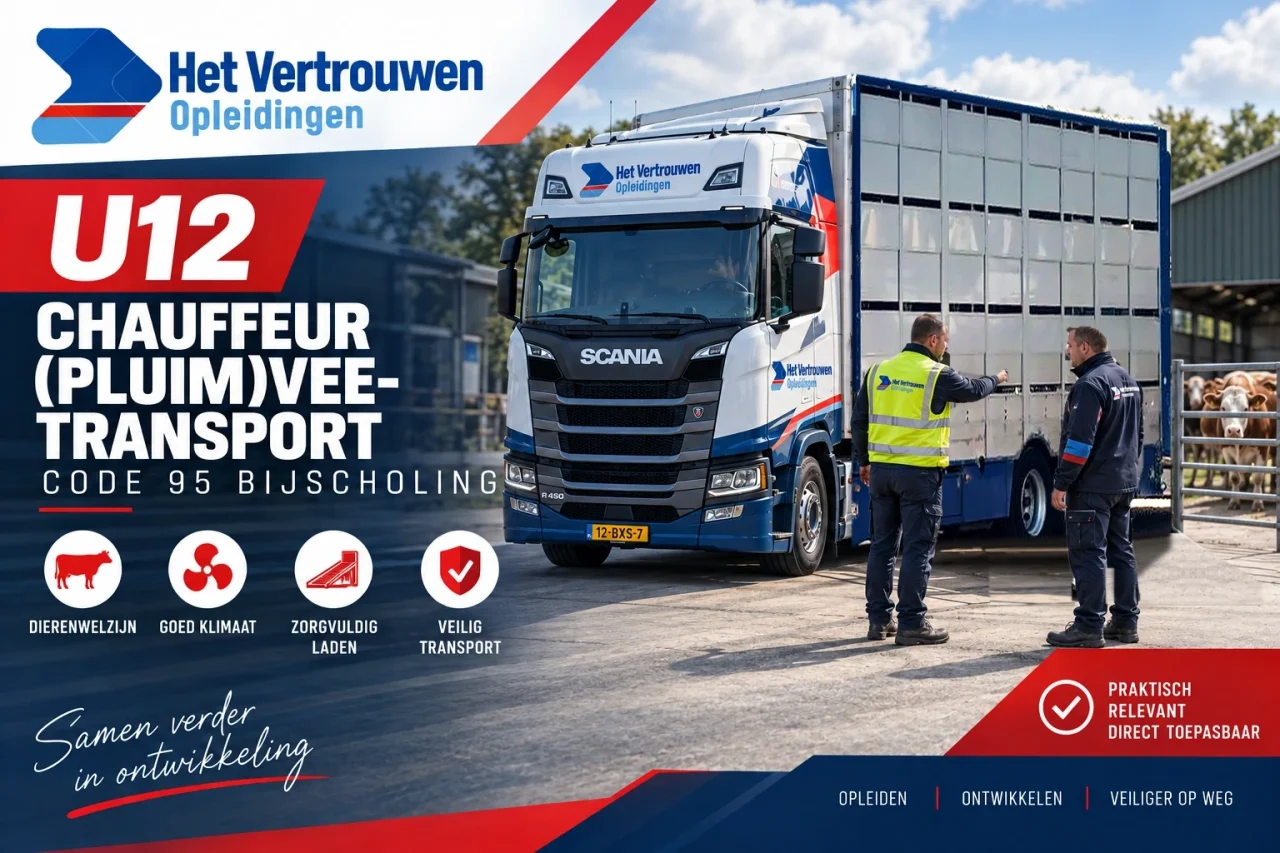 Cursus U12 Chauffeur (pluim)veetransport bij Het Vertrouwen Opleidingen