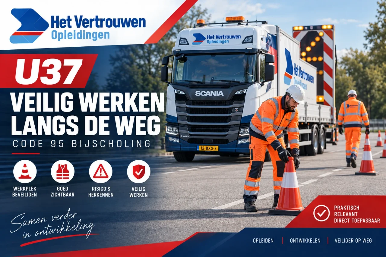 Cursus U37 Veilig werken langs de weg bij Het Vertrouwen Opleidingen