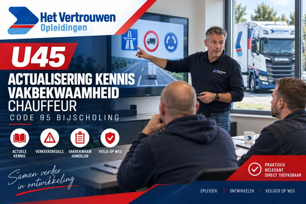 Cursus U45-2 Veiligheid tijdens het werk, leefstijl en gezondheid bij Het Vertrouwen Opleidingen